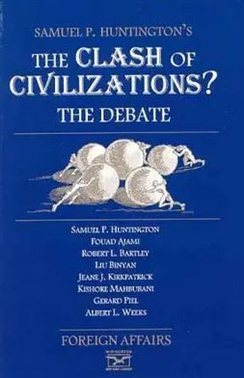 “文明冲突论”（The Clash of Civilizations）是1993年夏季由美国哈佛大学教授塞缪尔·P·亨廷顿在《外交季刊》上发表的一篇题为《文明的冲突》的文章中的观点，其主要论点为“文明冲突将是未来冲突的主导模式”。1996年，此文章又被拓展为一本专书，取名为《文明的冲突与世界秩序的重建》（The Clash of Civilizations and the Remaking of World Order）。图为该书1996年版封面。