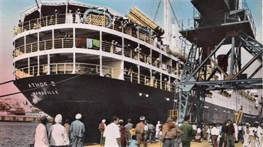 图2：钱锺书一家乘坐的法国客货船“阿多士II”（Athos II）号