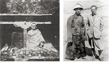 造访西藏的罗睺罗（Rāhula Sāṅkṛtyāyan，左）与图齐（Giuseppe Tucci，右）